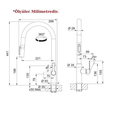 Franke Clear Water, Su Arıtma Filtresi Dahil, Mutfak Armatürü, Spiralli, Antrasit - 4