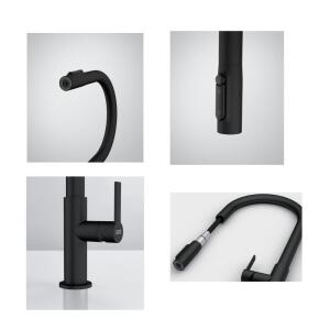 Franke Clear Water, Su Arıtma Filtresi Dahil, Mutfak Armatürü, Spiralli, Mat Siyah - 2