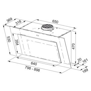 Franke FMA PRO 907 BK Davlumbaz, Mat Siyah, 90 cm - 2