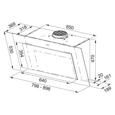Franke FMA PRO 907 BK Davlumbaz, Mat Siyah, 90 cm - 2