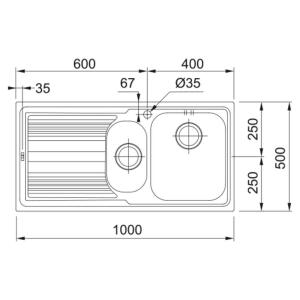 Franke Logica Line LLL 651-100 1.5 Hazneli Sol Evye - 2