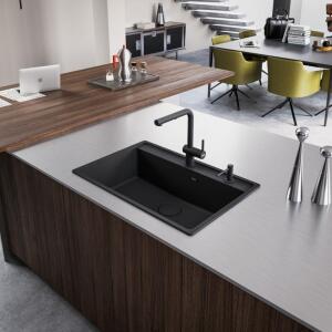 Franke Granit Evye MRG 610-72 Matt Black, Tezgah Üstü Evye - 4