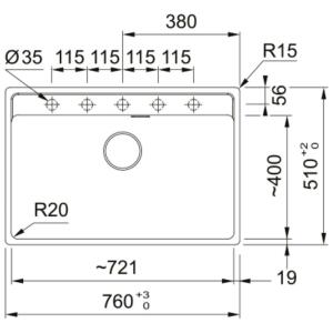 Franke Granit Evye MRG 610-72 Matt Black, Tezgah Üstü Evye - 2