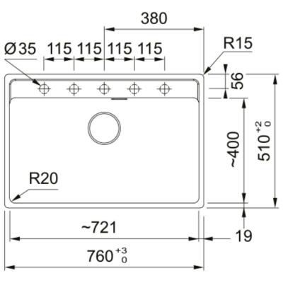 Franke Granit Evye MRG 610-72 Matt Black, Tezgah Üstü Evye - 2