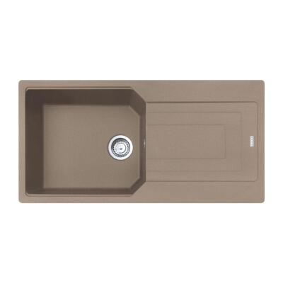 Franke Urban UBG 611-100 Granit Evye, Oyster, Tezgah üstü, Tek hazne, Damlalıklı, 100x50 cm - 1