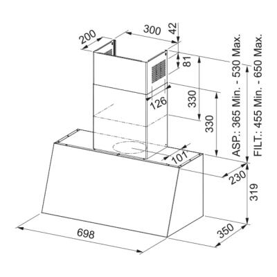 Franke FCO 70 PW G Davlumbaz, Classicline, Krem Renk, 70 cm - 3