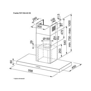 Franke FDF EG6 60 XS Davlumbaz, 60 cm, Inox - 2