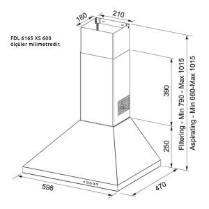 Franke FDL 6165 XS 600 Davlumbaz, 60 cm, Inox - 2