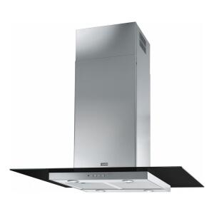 Franke FGL 915 I BK XS/900 Ada Davlumbaz, Siyah Cam-Inox Renk, 90 cm - Franke