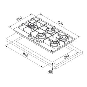 Franke FHMA 905 4G DCL XS C Ankastre Inox Ocak, 90 cm - 3