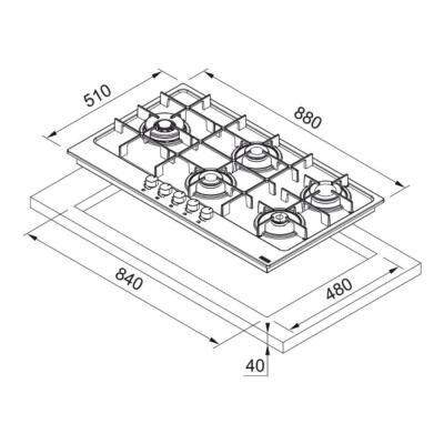 Franke FHMA 905 4G DCL XS C Ankastre Inox Ocak, 90 cm - 3