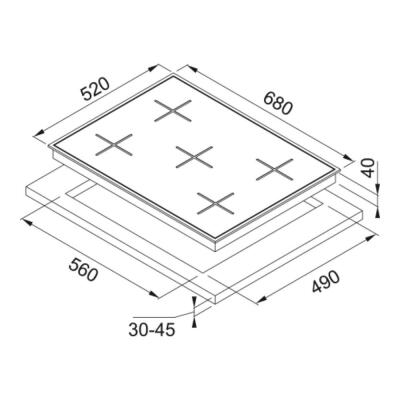 Franke FHNG 705 4G TC BKC Ankastre Cam Ocak, Siyah Renk, 70 cm - 6