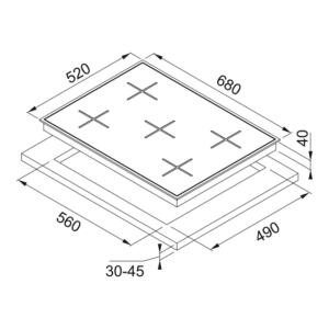 Franke FHNG 705 4G TC BKC Ankastre Cam Ocak, Siyah Renk, 70 cm - 6