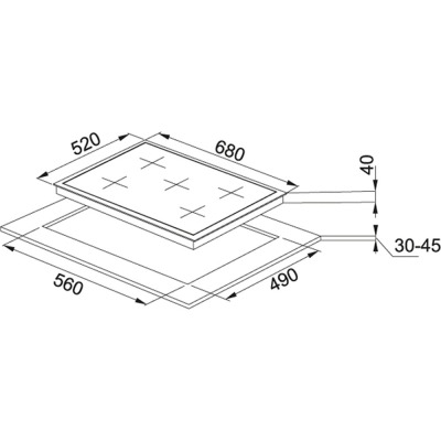 Franke FHNS 705 4G TC BK C Ankastre Cam Ocak, Siyah, 70cm - 2