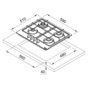 Franke FHSM 604 3G DC BK C Ankastre Siyah Cam Ocak, 60 cm - 4