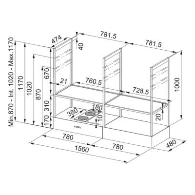Franke FMY EVOLUTION F160 Ada Davlumbaz, Mat Siyah Renk - 5