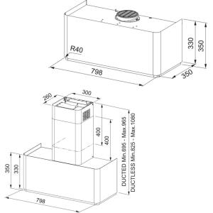 Franke FMY W BK M/CP 80 KL Davlumbaz, Mat Siyah-Bakır Renk, 80 cm - 6