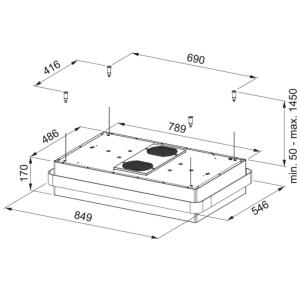 Franke FMYS BK/CP F80 KL Ada Davlumbaz, Mat Siyah-Bakır Renk, 85 cm - 4