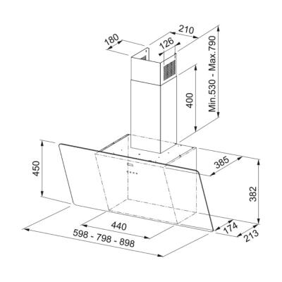 Franke FPJ 615 V WH A Davlumbaz, Beyaz Renk,, 60 cm - 2