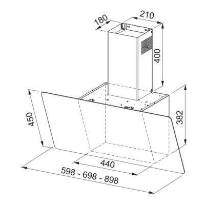 Franke FPJ 615 V WH SS Davlumbaz, Beyaz Renk, 60 cm - 2