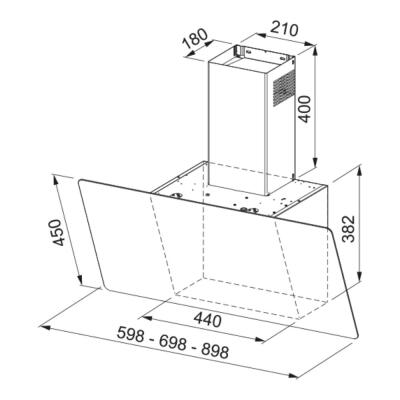 Franke FPJ 915 V BK SS Davlumbaz, Siyah Renk, 90 cm - 2