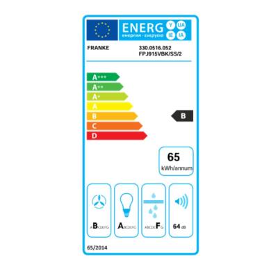 Franke FPJ 915 V BK SS Davlumbaz, Siyah Renk, 90 cm - 3