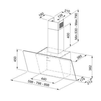 Franke FPJ 915 V WH Davlumbaz, Beyaz Renk, 90 cm - 2