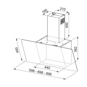 Franke FPJ 915 V WH SS Davlumbaz, Beyaz Renk, 90 cm - 2