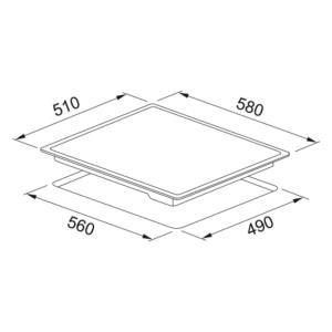 Franke FRSM 604 C T XS Ankastre Elektrikli Ocak, İnox Çerçeveli Siyah Cam, 60 cm - 2