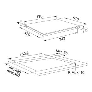 FRANKE FSM 804 I B BK Nero Ankastre Siyah Cam Ocak, İndüksiyonlu - 2
