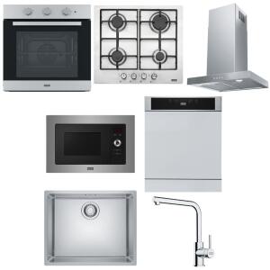 Franke Inox Set 9, Fırın, Ocak, Davlumbaz, Mikrodalga, Bulaşık Makinesi, Evye ve Armatür - 1