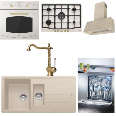Franke Krem Set 5, Fırın, Ocak, Davlumbaz, Bulaşık Makinesi, Evye ve Armatür - 1