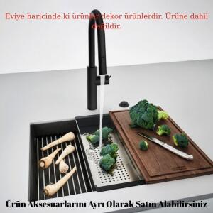 Franke Kubus 2 KNG 110-52 Granit Evye, Matt Black - 2