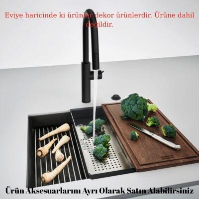 Franke Kubus 2 KNG 110-52 Granit Evye, Matt Black - 2