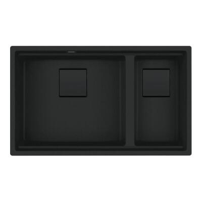 Franke Kubus KNG 120 Matt Black, Tezgah Altı Evye - 1