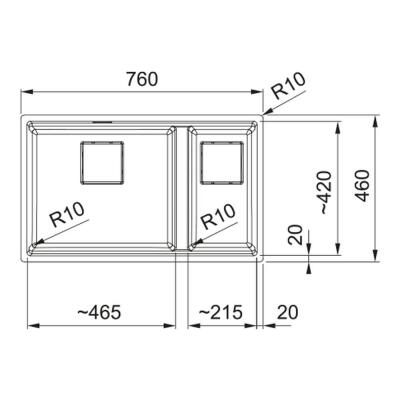 Franke Kubus KNG 120 Slate Grey, Tezgah Altı Evye - 3