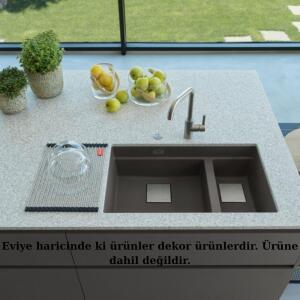 Franke Kubus KNG 120 Slate Grey, Tezgah Altı Evye - 2