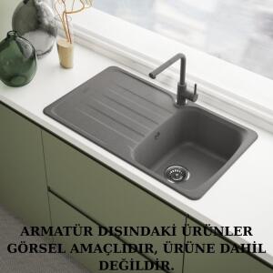 Franke Lina L Doccia Spiralli, Mutfak Armatürü, Stone Grey Renk - 4