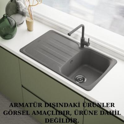 Franke Lina L Doccia Spiralli, Mutfak Armatürü, Stone Grey Renk - 4