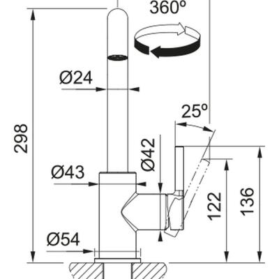Franke Lina U, Mutfak Armatürü, Krom - 3