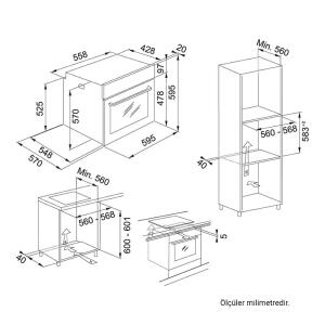 Franke Smart Linear FSL 82 H XS Ankastre Fırın, Inox, Turbo - 2