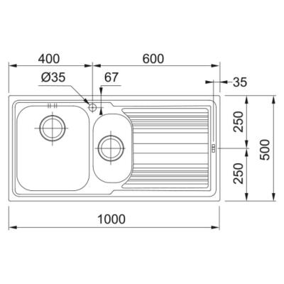 Franke Logica Line LLL 651-100 1.5 Hazneli Sağ Evye - 2