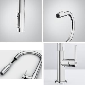 Franke Clear Water Dahili Su Arıtma Filtreli Mutfak Armatürü, Spiralli, Krom - 2