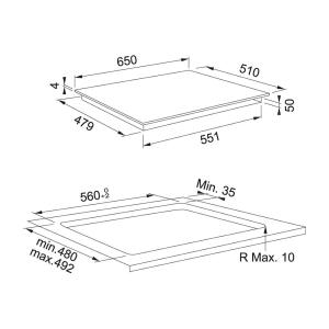 FRANKE Maris FMA 654 I F BK Nero Ankastre Siyah Cam Ocak, İndüksiyonlu, Flex alanlı - 3