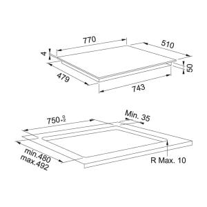 FRANKE Maris FMA 804 I F BK Nero Ankastre Siyah Cam Ocak, İndüksiyonlu, Flex alanlı - 3