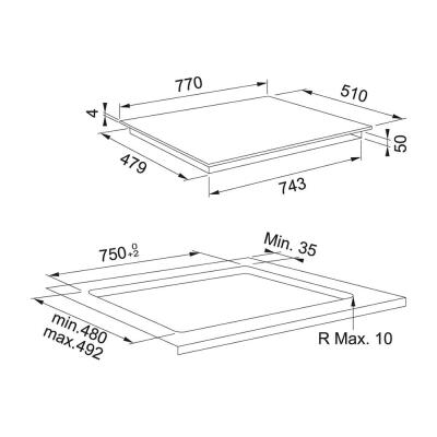 FRANKE Maris FMA 804 I F BK Nero Ankastre Siyah Cam Ocak, İndüksiyonlu, Flex alanlı - 3