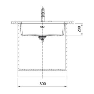 Franke Maris MRG 110-72 Granit Evye, Avena, Tezgahaltı, Tek hazne, 72x40 cm - 3