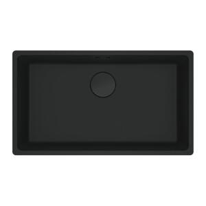 Franke Maris MRG 110-72 Granit Evye, Matt Black, Tezgahaltı, Tek hazne, 72x40 cm - 1