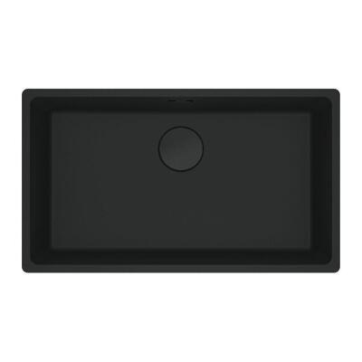 Franke Maris MRG 110-72 Granit Evye, Matt Black, Tezgahaltı, Tek hazne, 72x40 cm - 1