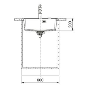 Franke Maris MRG 610-52 Matt Black Evye, Tezgah Üstü - 3